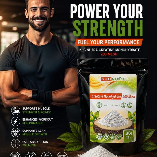 Get your muscles revved up.
Boost your performance, strength, and power during workouts with KJC Nutra Creatine Monohydrate 200 Mesh. It also helps with recovery and hydrates your muscles more effectively.
Its high solubility and easy incorporation into smoothies and other beverages are benefits of its 200 mesh size.
Shop now at www.kjcnutra.com to get yours.
#gym #workoutmotivation #supplements #natural #daily #gymmotivation