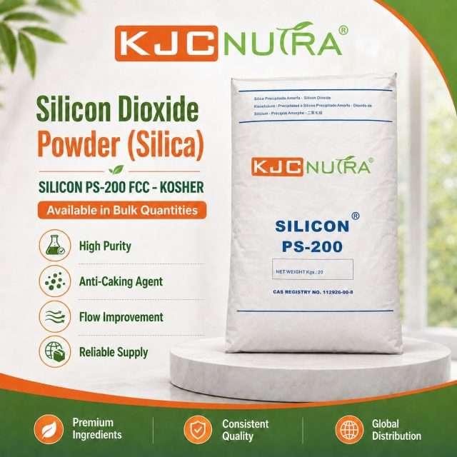 IMPROVE FLOW, CONSISTENCY, AND PERFORMANCE WITH KJC NUTRA SILICON DIOXIDE
Our Silicon Dioxide Powder PS-200 FCC, Kosher is available in bulk quantities for food, beverage, supplement, and nutraceutical manufacturers.
Common applications include:
β
Anti-caking support
β
Improved powder flow
β
Moisture management
β
Powdered beverages and instant mixes
β
Seasonings, dry blends, capsules, and premixes
Contact KJC Nutra today for pricing, availability, samples, and bulk orders.
π +1 (786) 462-2549
π +1 (305) 549-0138
π§ cs@kjcnutra.com
π§ sales2@kjcnutra.com
Premium ingredients. Consistent quality. Reliable supply.
#SiliconDioxide #FoodManufacturing #SupplementManufacturing #BulkIngredients #KJCNutra