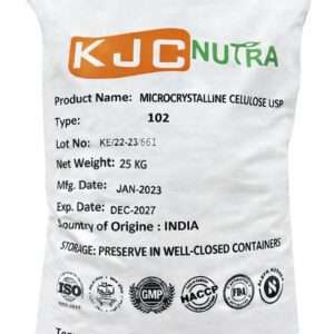 Microcrystalline Cellulose 102 MCC                 (25 Kg Package)